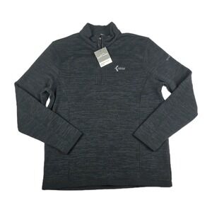 Eddie Bauer Sweater Mens Size Large Fleece 1/4 Zip Rugged Styling New